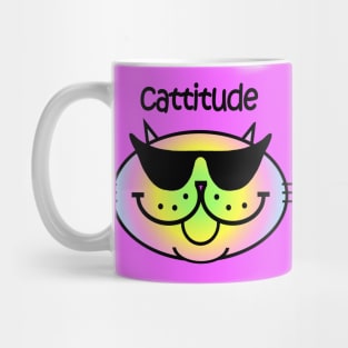 CATTITUDE 2 - SOFT RAINBOW TONES Mug